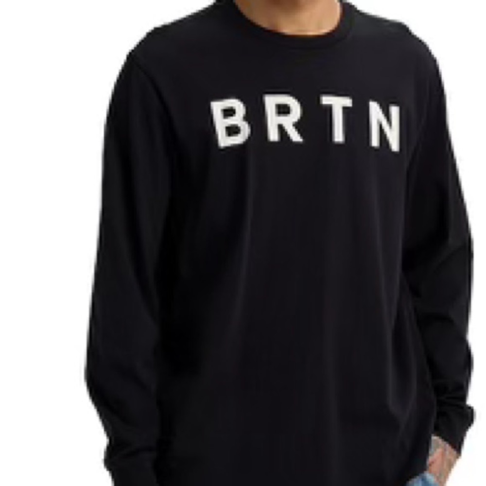 Burton BRTN Long Sleeve Tee in Black with White Logo
